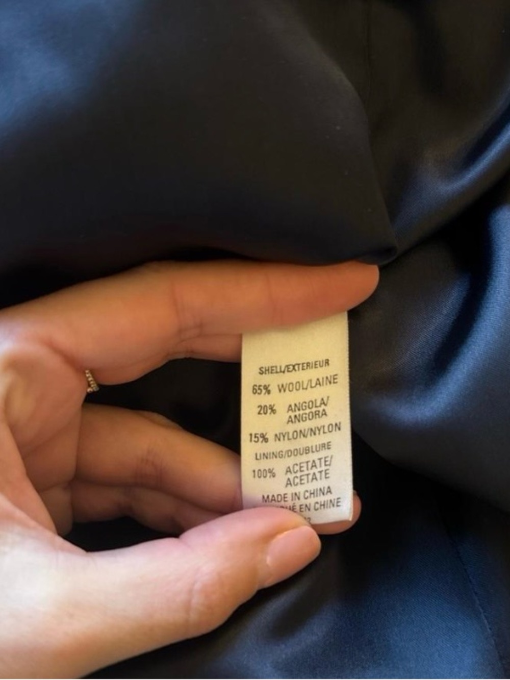 Women's Long Black Coat - Picture 3 of 3